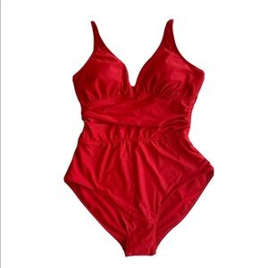 Jones New York Tango Red V-Neck Size XL Adjustable